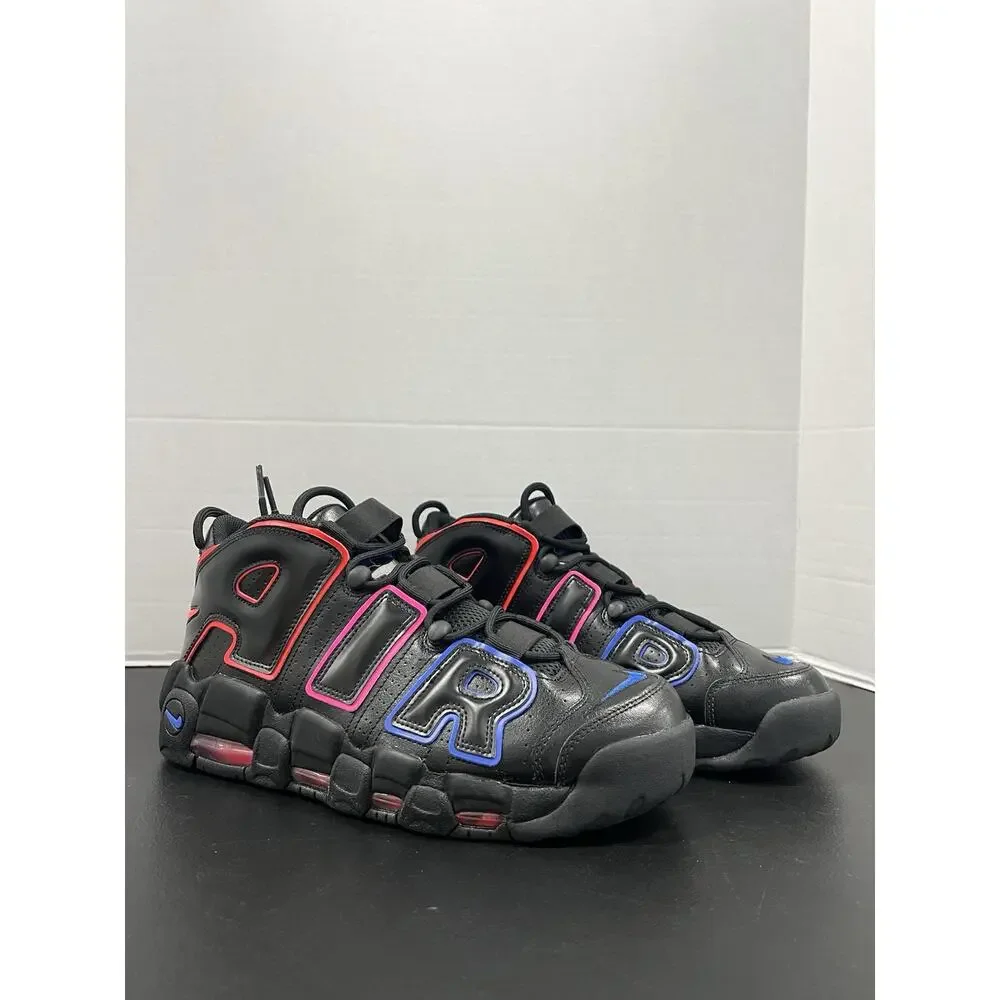 Nike Air More Uptempo Electric FD0729 001 Size 10.5 Black Blue Red Pink Pippen